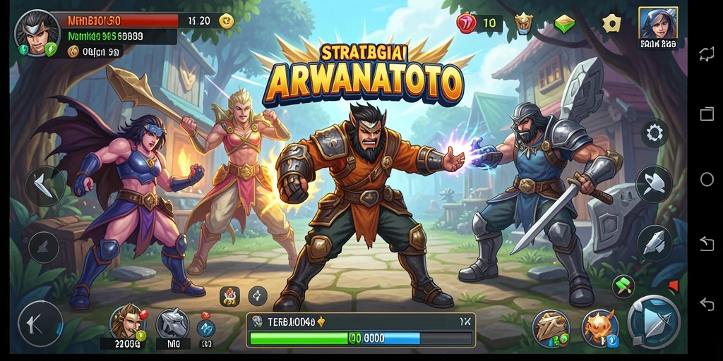 Screenshot gameplay ARWANATOTO yang intens dan strategis.