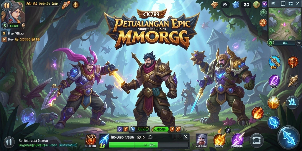 Gameplay CK789 menampilkan aksi seru dalam mode MMORPG.