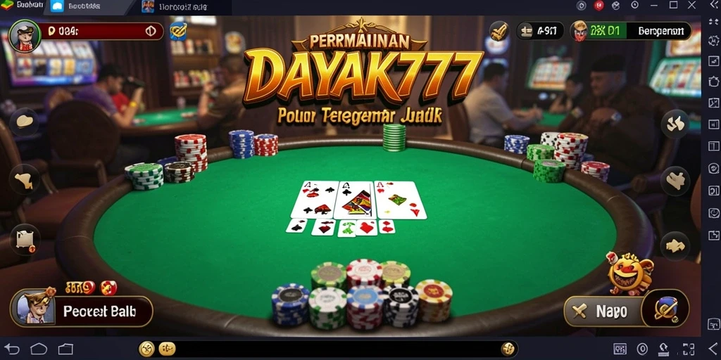 Tampilan screenshot DAYAK777 yang menunjukkan momen seru dalam permainan Poker.