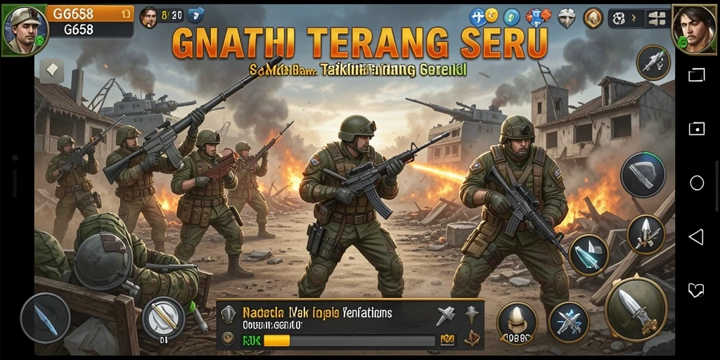 Screenshot G668 menunjukkan aksi intens dalam pertempuran TPS yang mendebarkan.