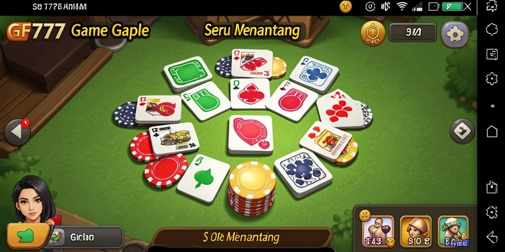 Tampilan screenshot GF777 menampilkan aksi seru dalam permainan Gaple.