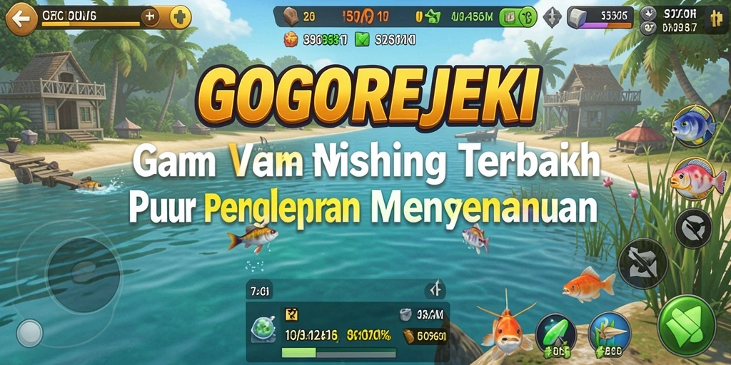 Screenshot gameplay GOGOREJEKI dengan tampilan memancing yang memukau.