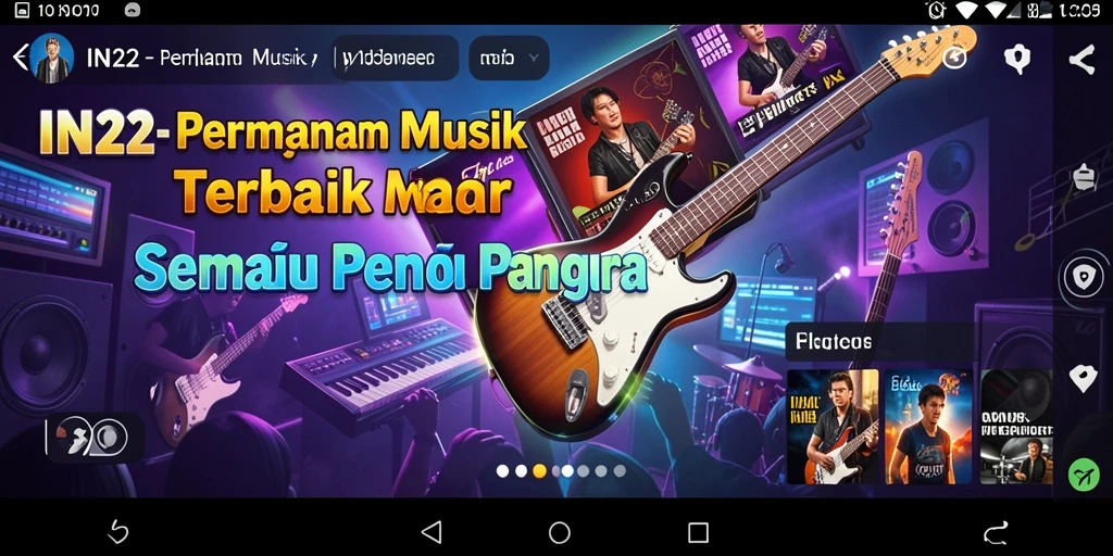 Tampilan gameplay IN22 yang menarik dengan berbagai pilihan lagu.