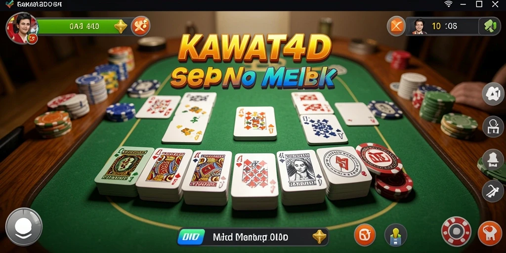 Screenshot KAWAT4D menampilkan gameplay Gaple yang menarik.