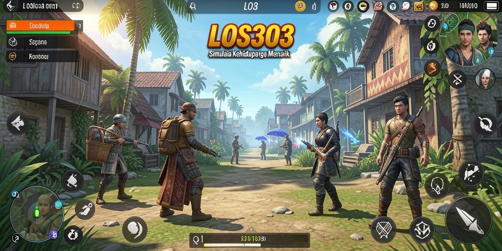 Tampilan gameplay menarik dari LOS303 dengan berbagai aktivitas simulasi.