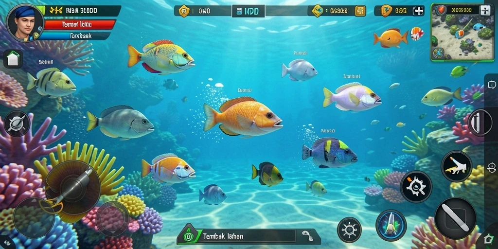 Screenshot MPOID menampilkan momen seru dalam gameplay Tembak Ikan.