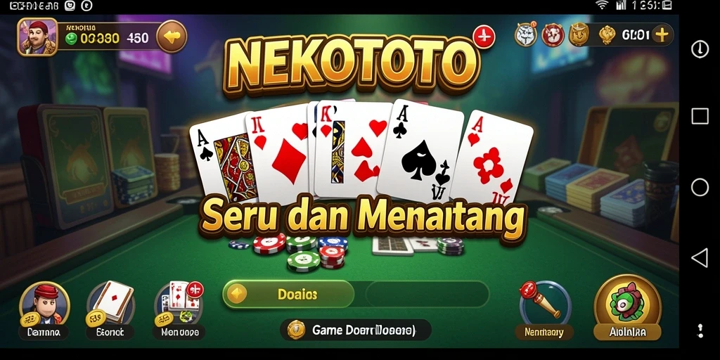 Tampilan gameplay seru di NEKOTOTO dengan aksi domino yang menegangkan.