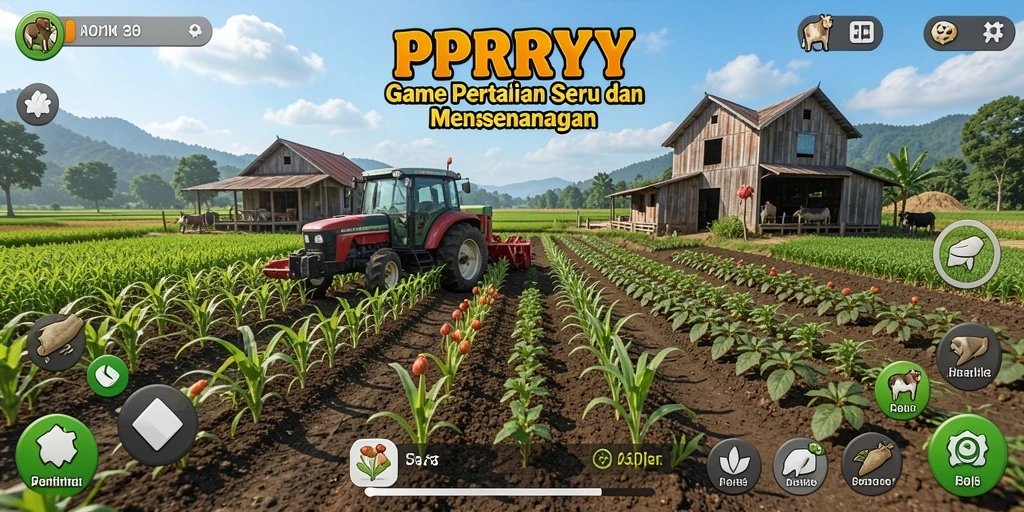 Tampilan gameplay <strong>PPRRYY</strong> yang menonjolkan aktivitas bertani.