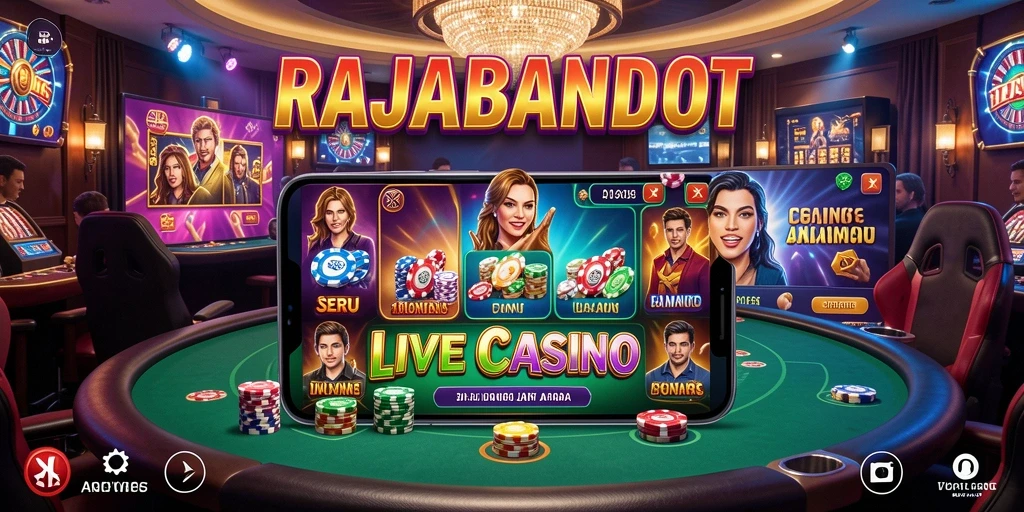 Tampilan gameplay seru dan interaktif di RAJABANDOT Live Casino.
