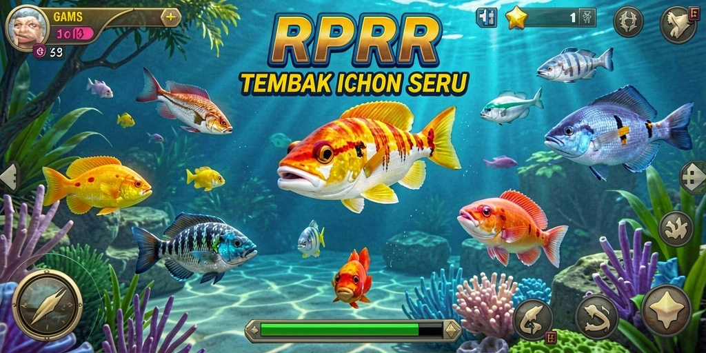 Tampilan gameplay Tembak Ikan RPRR yang seru dan interaktif.