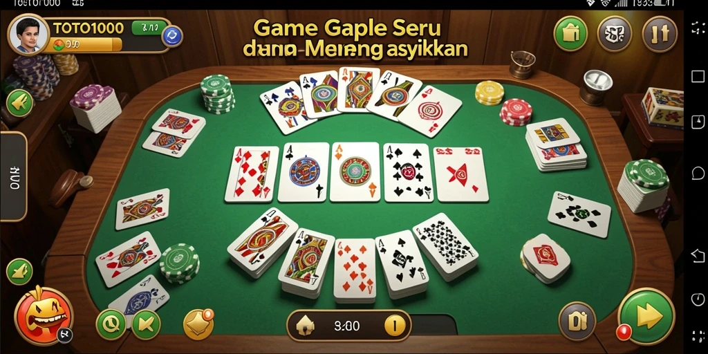 Tampilan gameplay menarik dari TOTO1000 saat bermain Gaple.