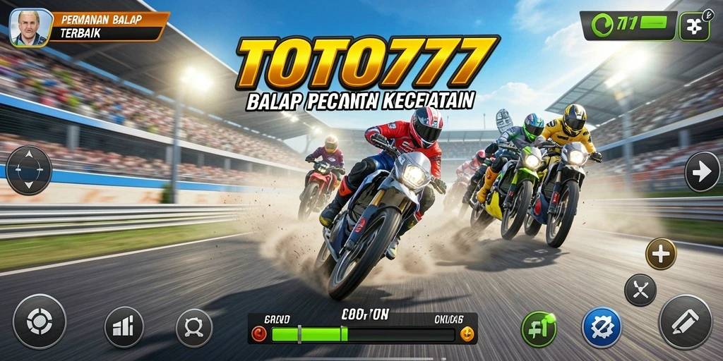 Tampilan gameplay balap seru di TOTO777 dengan efek visual yang memukau.