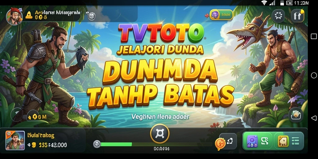 Screenshot dari gameplay TVTOTO yang menampilkan menjelajah dunia luas.